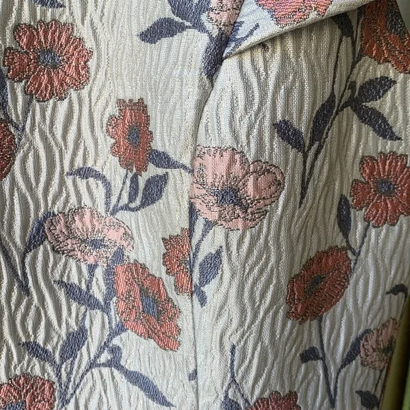 Gal Meets Glam Sz 6P fit n’ flare silver embossed floral dress pink NEW formal - Picture 6 of 17